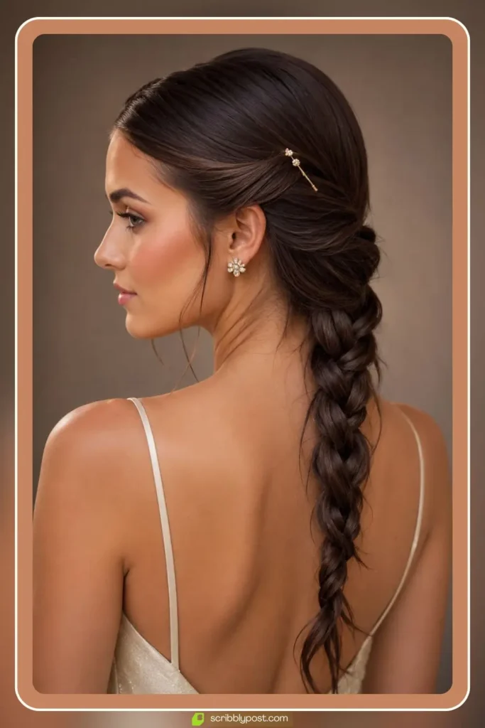 Slicked Front with a Braided Back