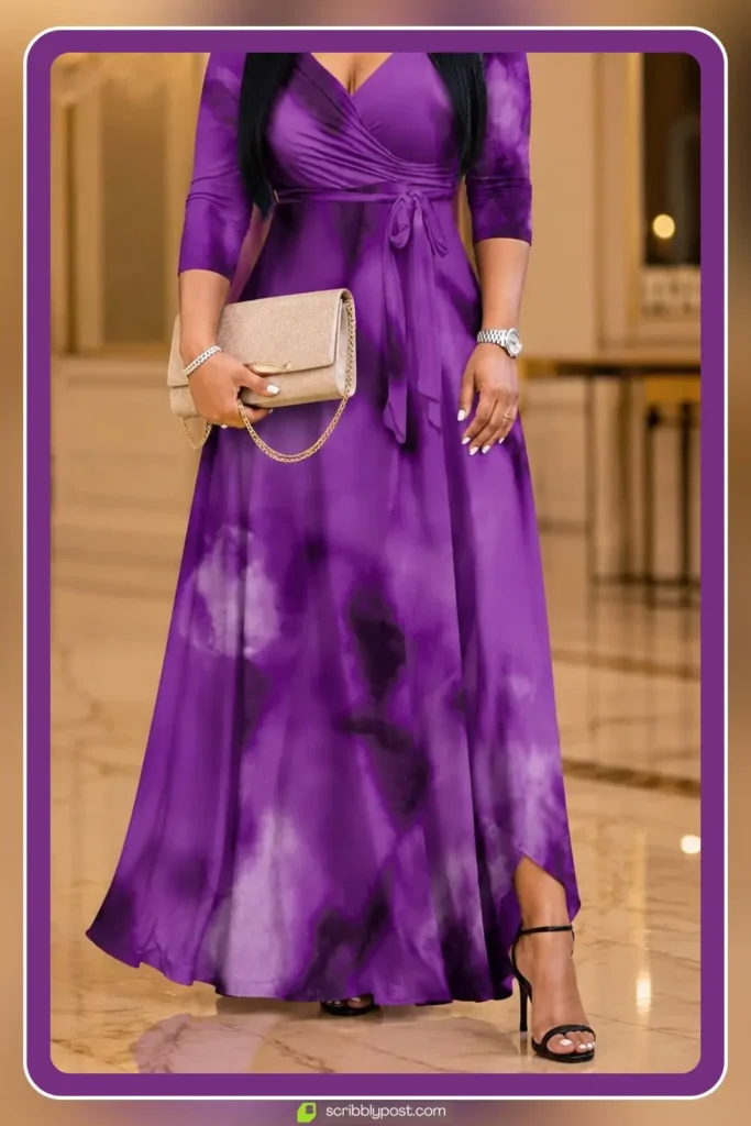 Statement Maxi Dress with Heeled Sandals