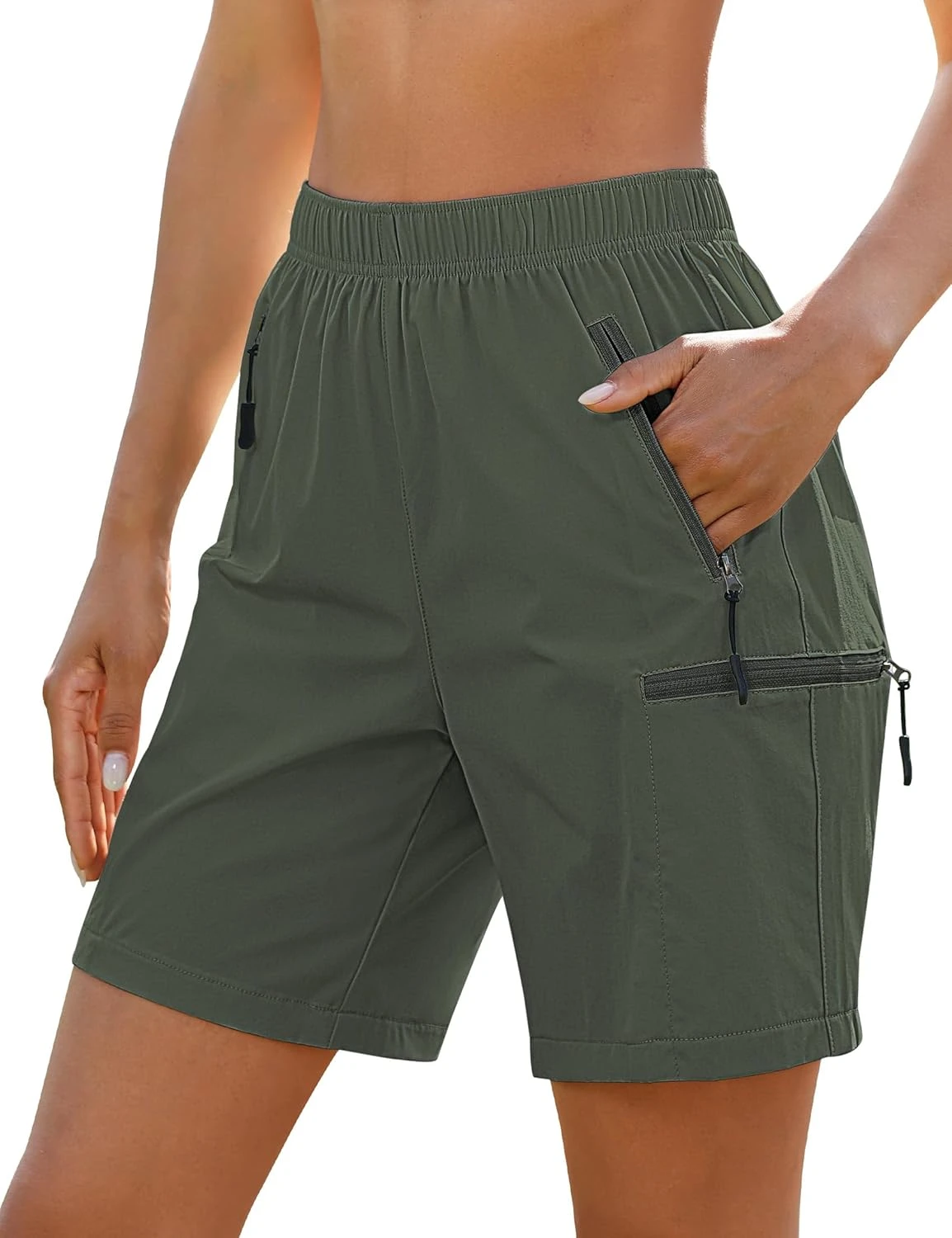 Quick-Dry Cargo Shorts Hiking Mid-Thigh