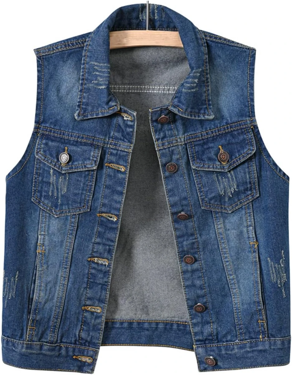 Sleeveless Denim Vest