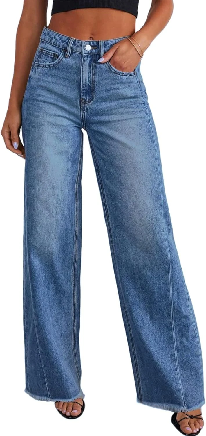 Wide-Leg High-Rise Jeans