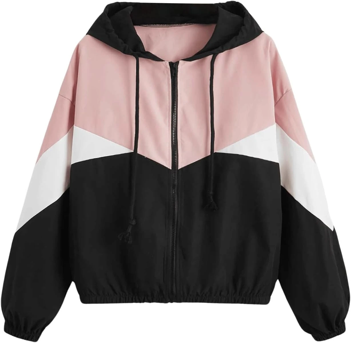 Color Block Windbreaker Jacket