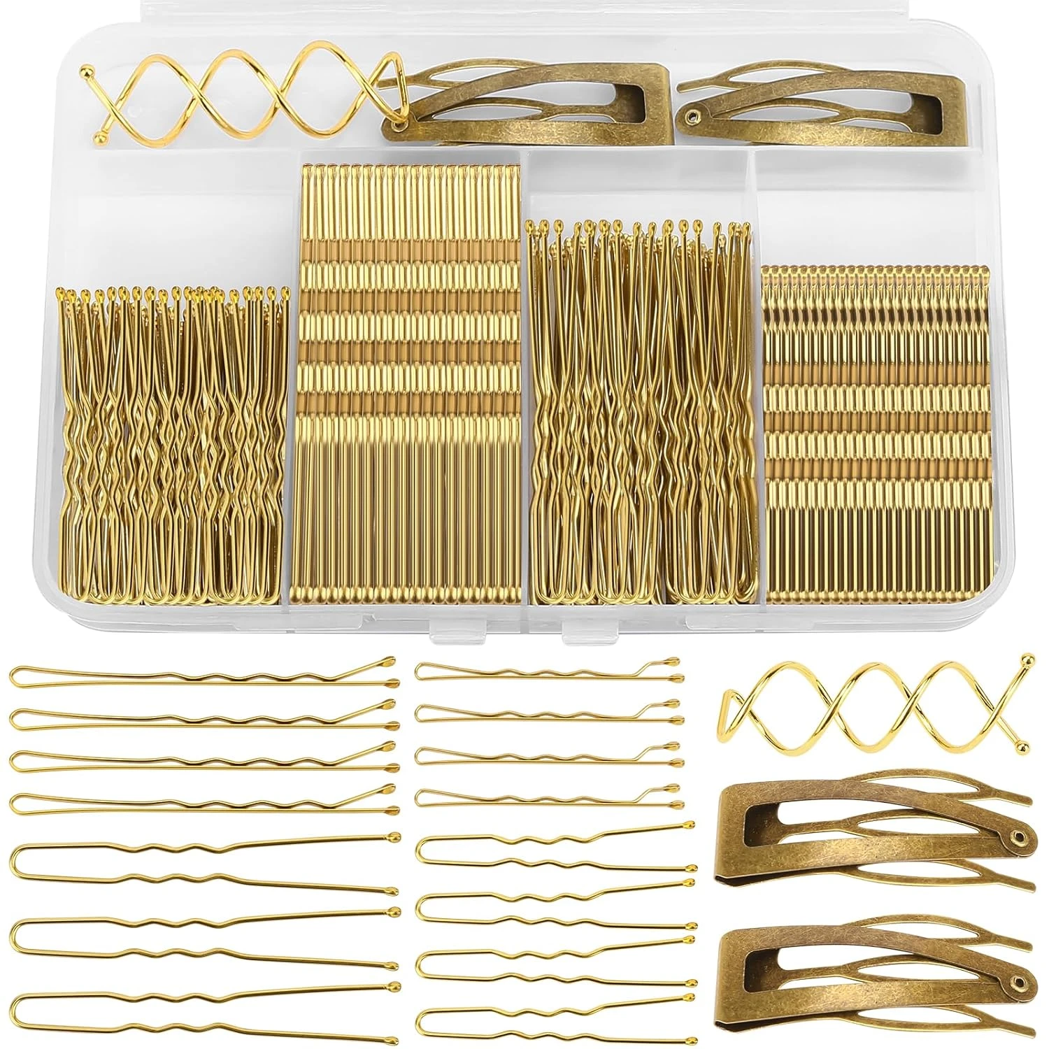 Gold Bobby Pins Set