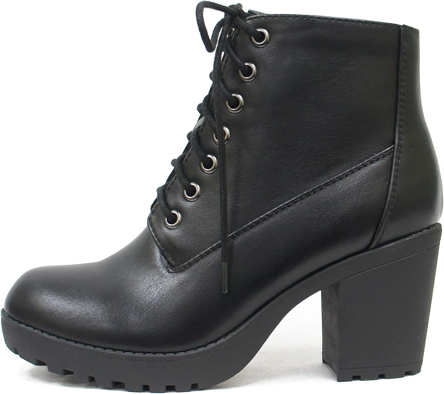 Heeled Lace Up Ankle Boots