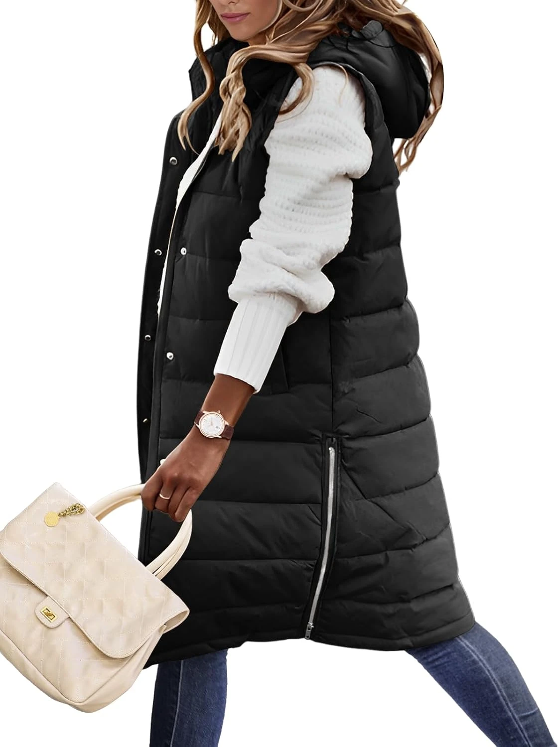 Longline Puffer Vest