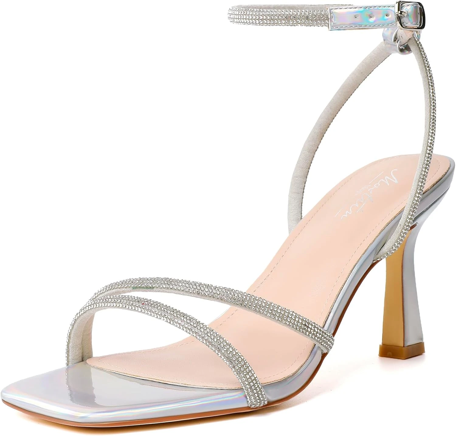 Rhinestone Strappy Heeled Sandals