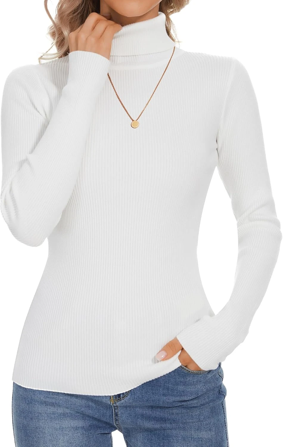 Ribbed Turtleneck Sweater