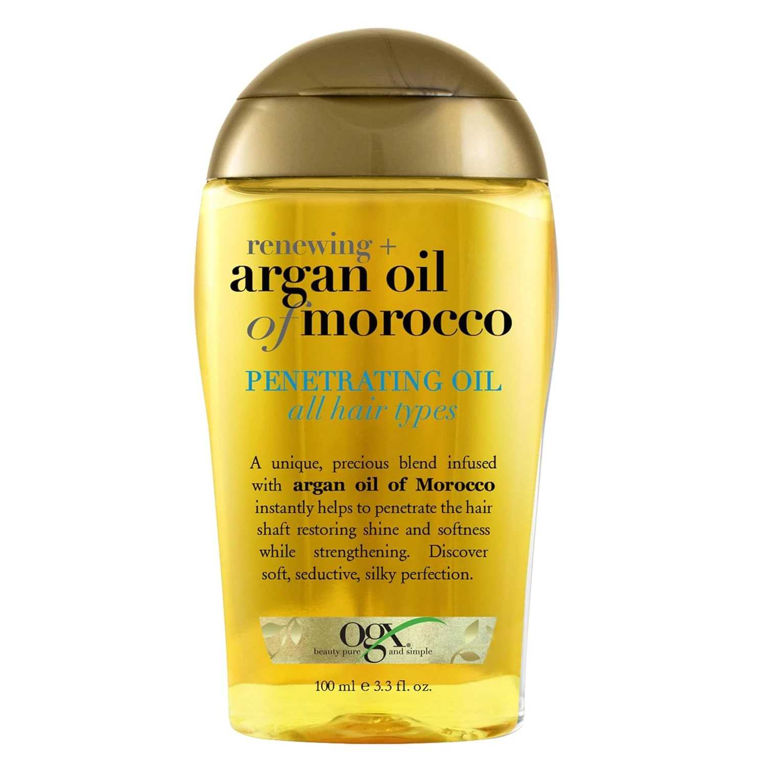 Argan oil serum for shine and finish on a short layered lob