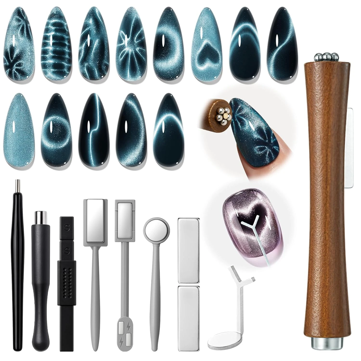 Cat eye magnet tool for cat eye chrome best nail designs