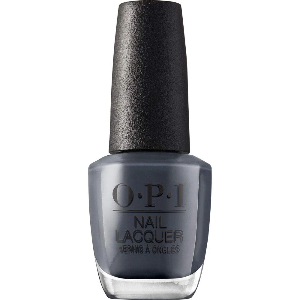 Charcoal grey nail polish base for a smoky quartz marble nail design
