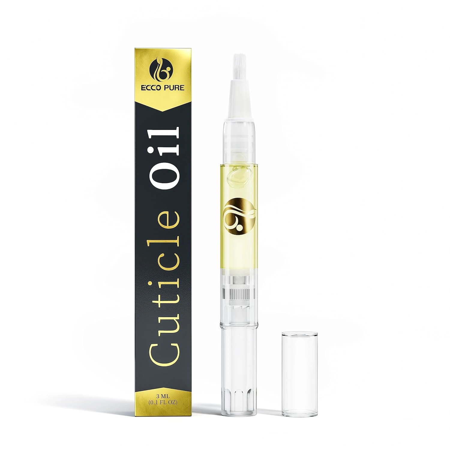 Cuticle oil pen for finishing pearl glaze manicures