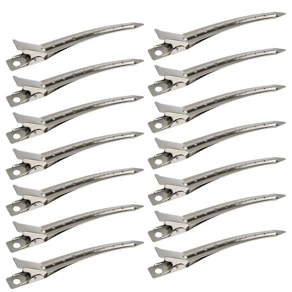 Sectioning clips for styling short layered haircuts with bangs