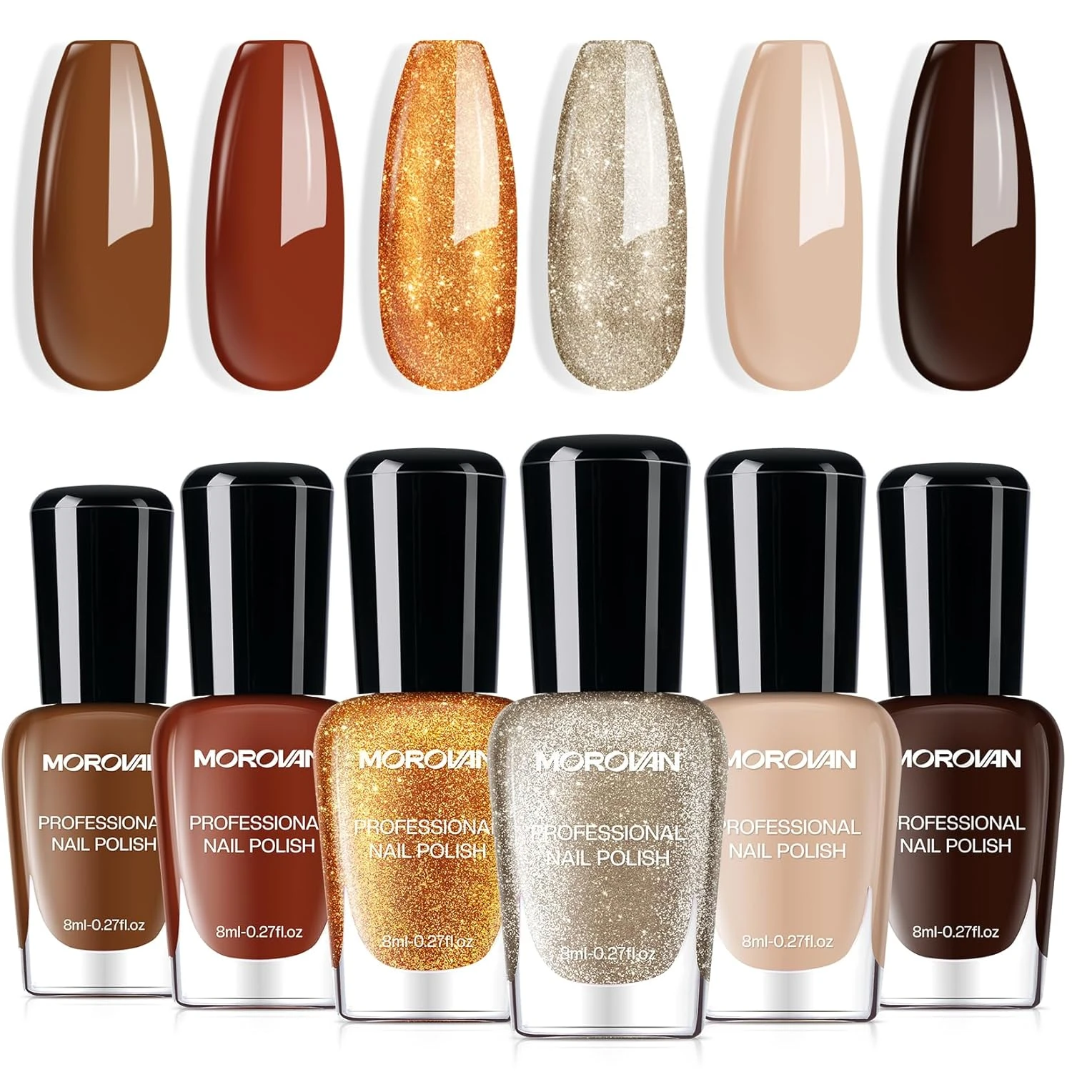 Honey caramel polish for light tortoise shell nails