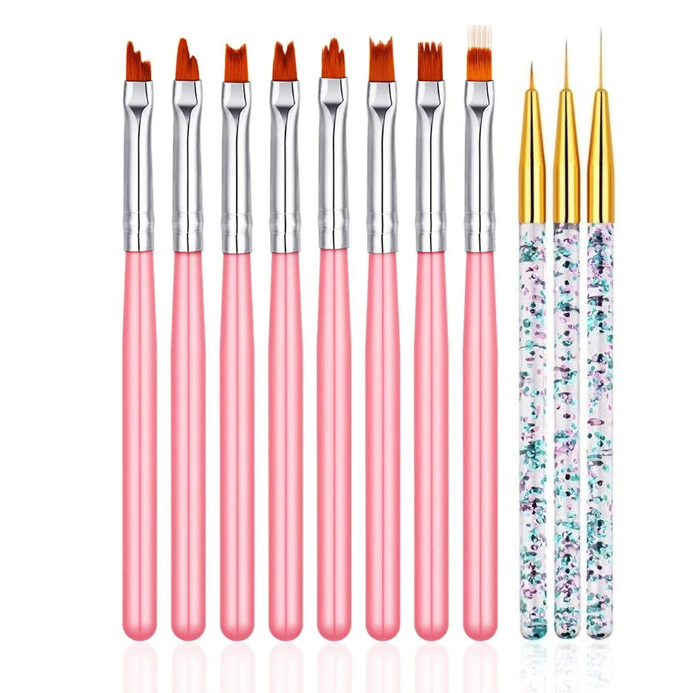 Marble nail art brush for swirling mocha latte marble nail designs