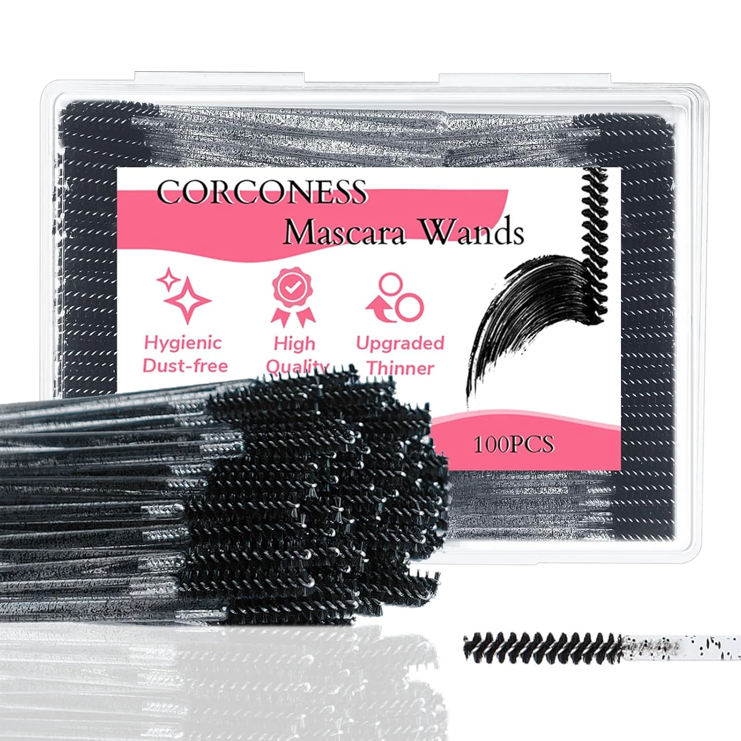 Travel spoolie pack for natural eyelash extension touch ups
