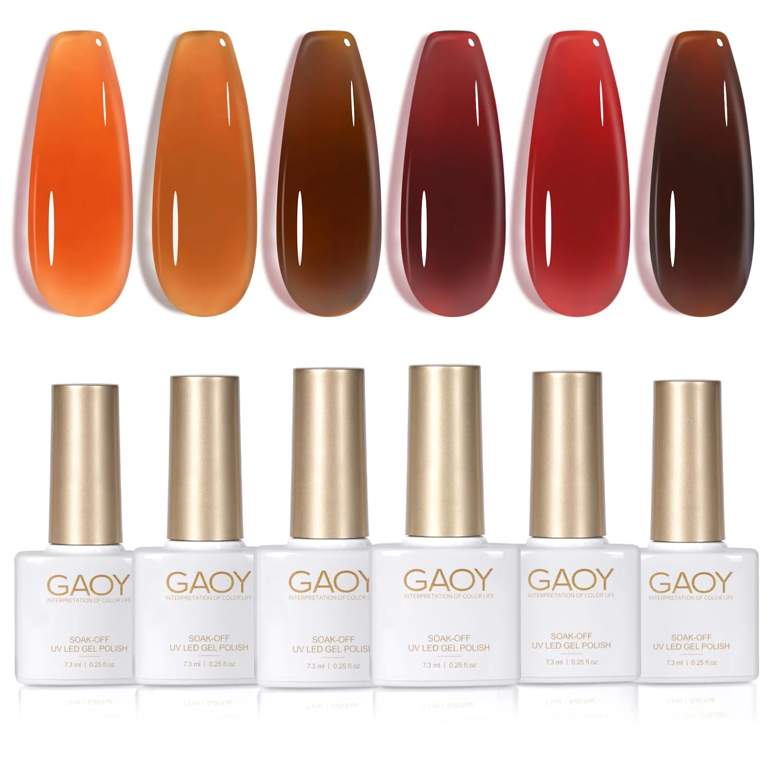 Mini polish kit for tortoise shell accent nails