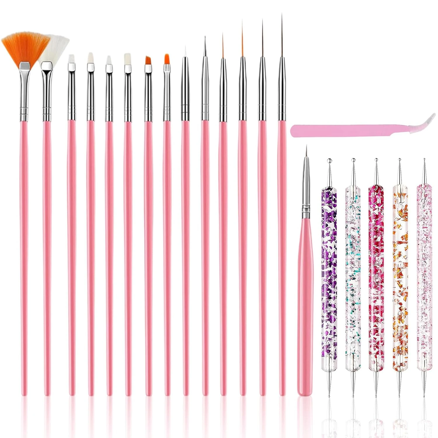 Nail art brush set for coffin tip statement best nail designs