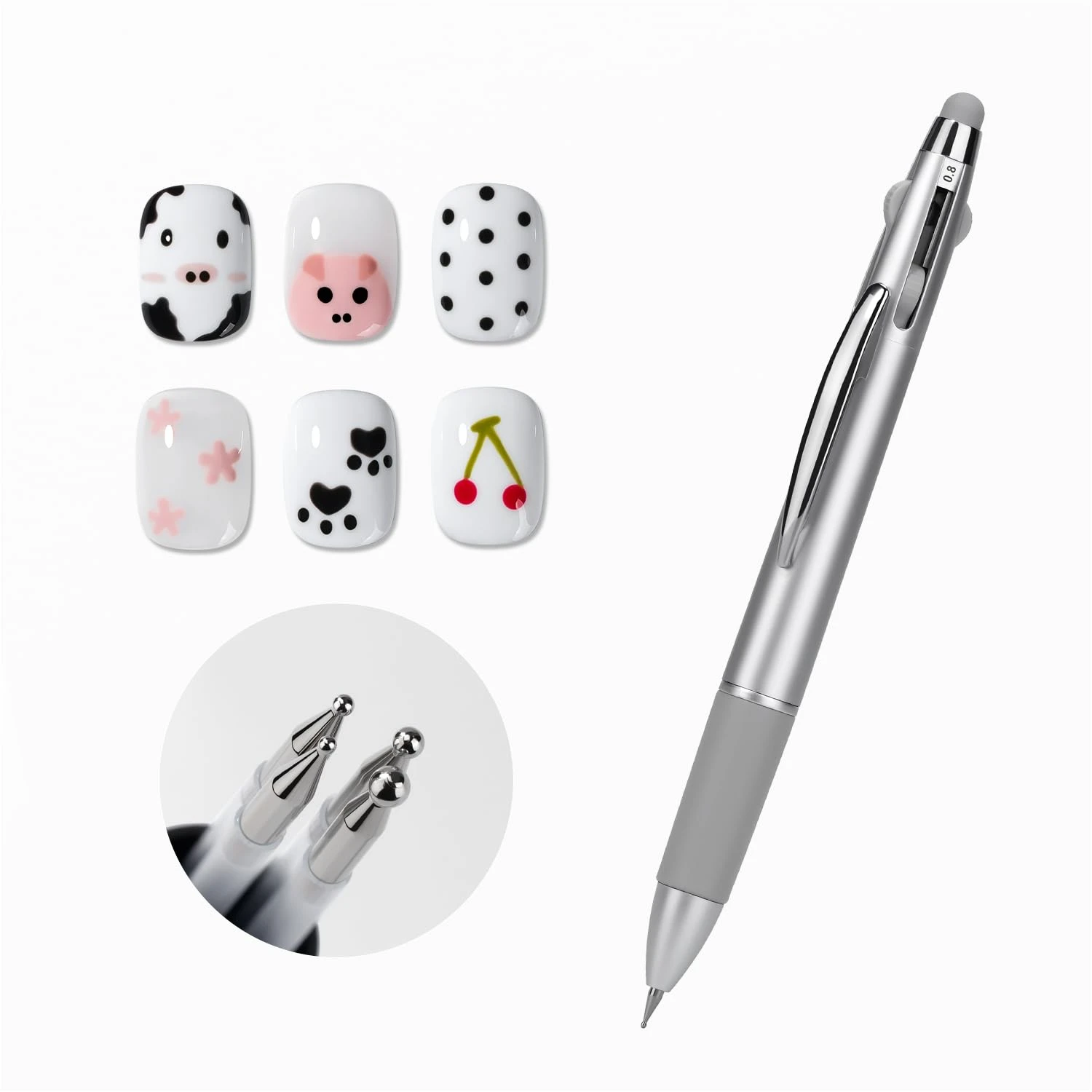 Nail dotting tool for pastel star detail fourth of july nail designs