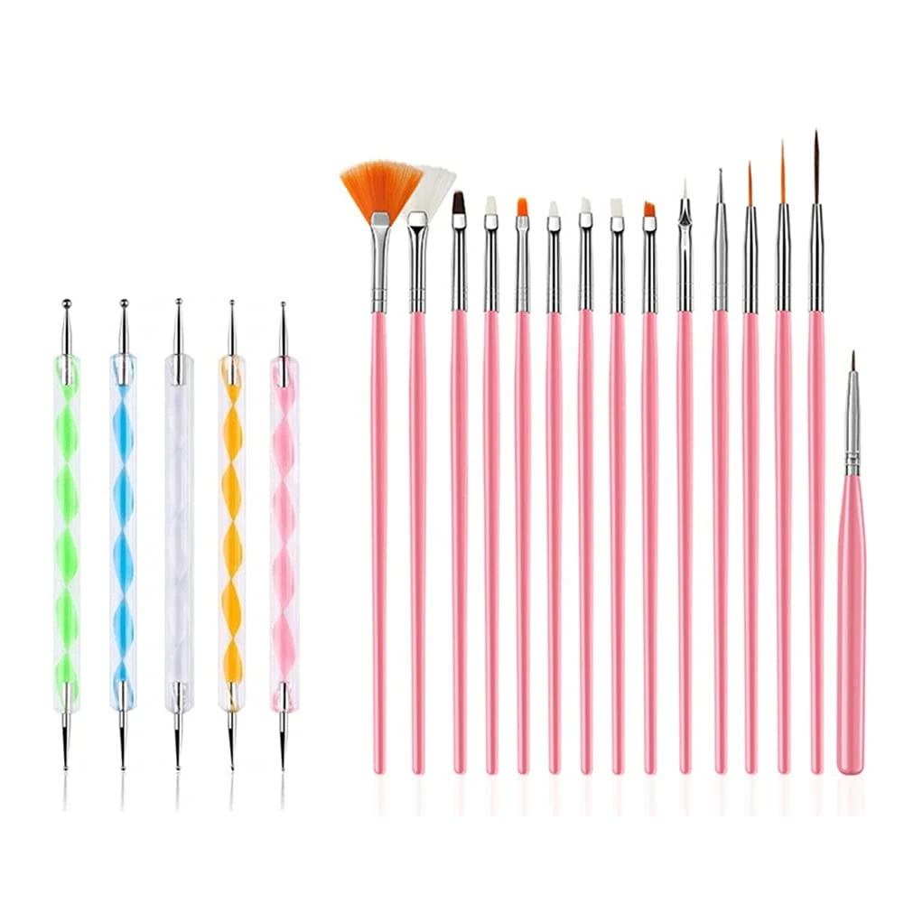 Nail art dotting tool set for creating micro dots on clean girl nails