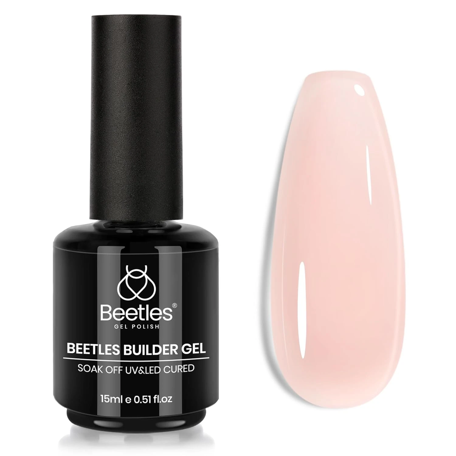 Nude builder gel base for full pave rhinestone sets