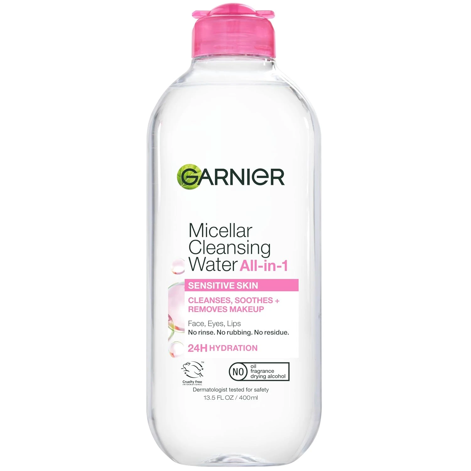 Oil free micellar water safe for wispy eyelash extensions