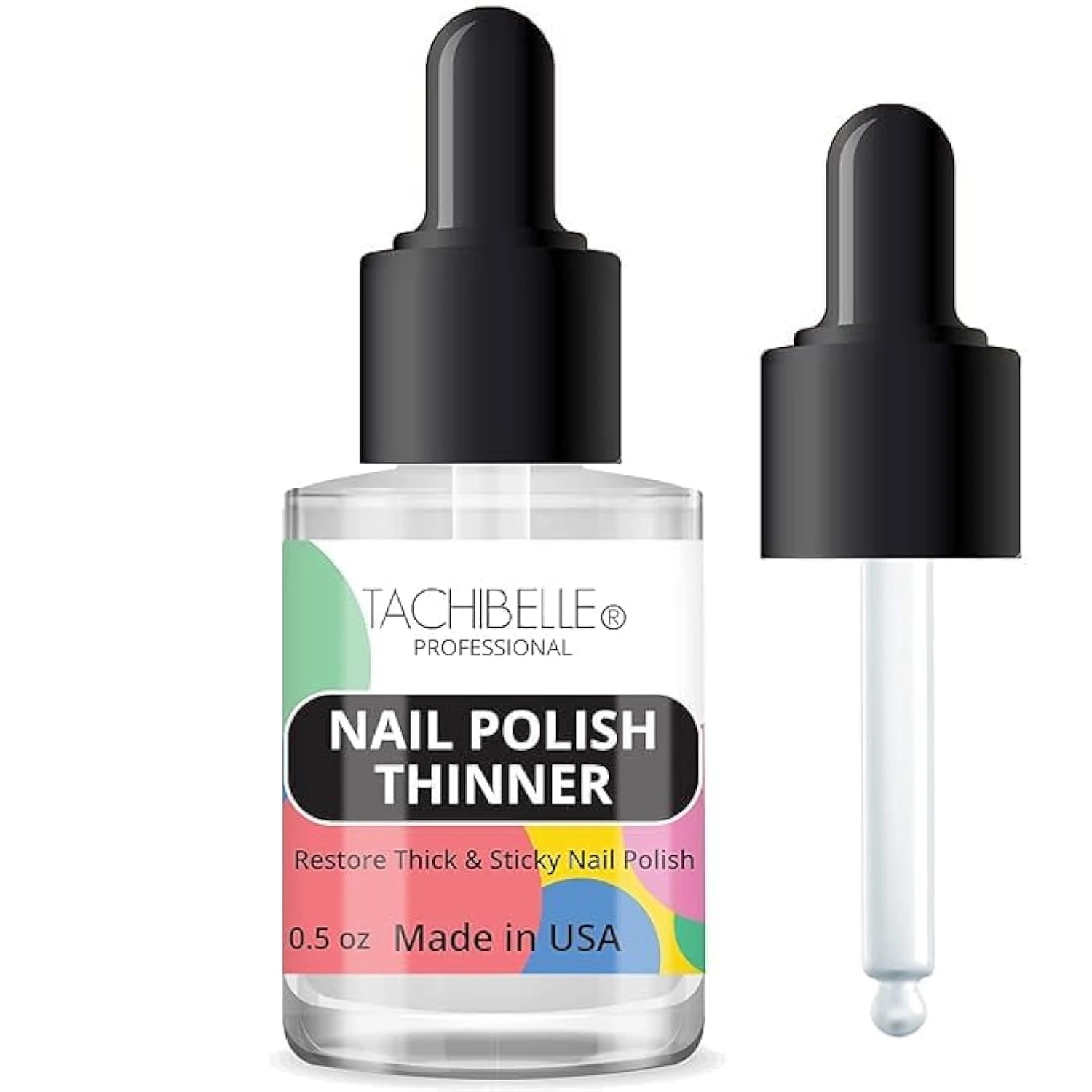 Polish thinner drops for achieving a watercolour consistency for marble nails