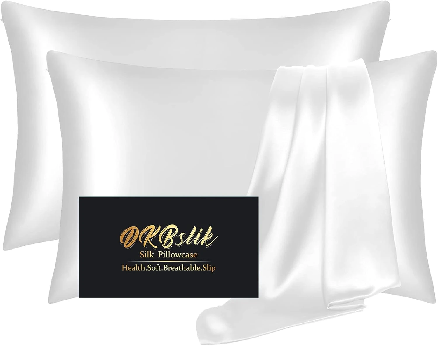 Silk pillowcase set for dramatic lash extension protection