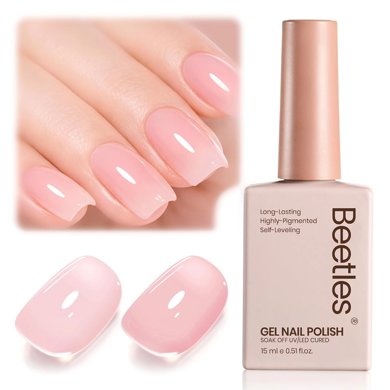 Sheer pink nail polish base for star confetti fourth of july nail designs