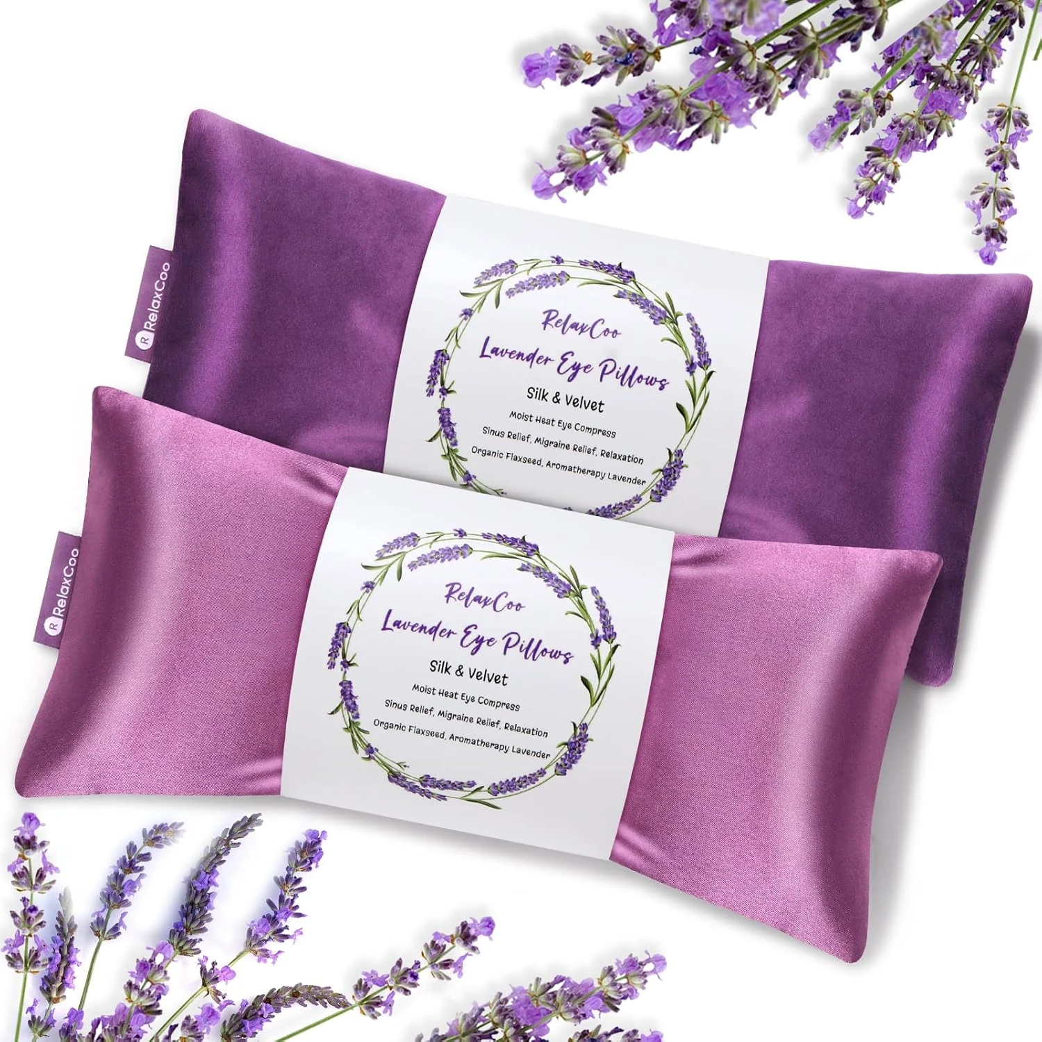 Silk eye pillow for protecting colored lash extensions overnight