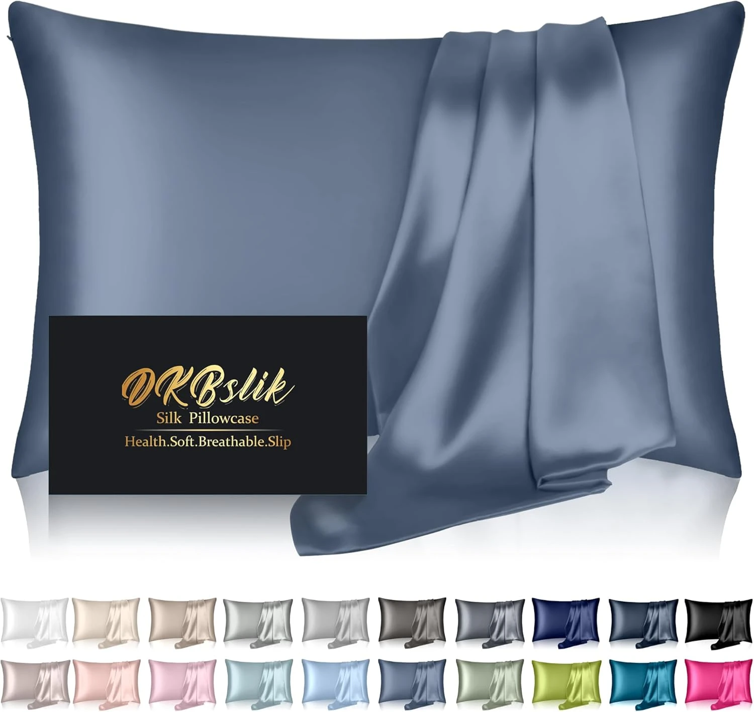 Zippered silk pillowcase for mega volume lash extension protection