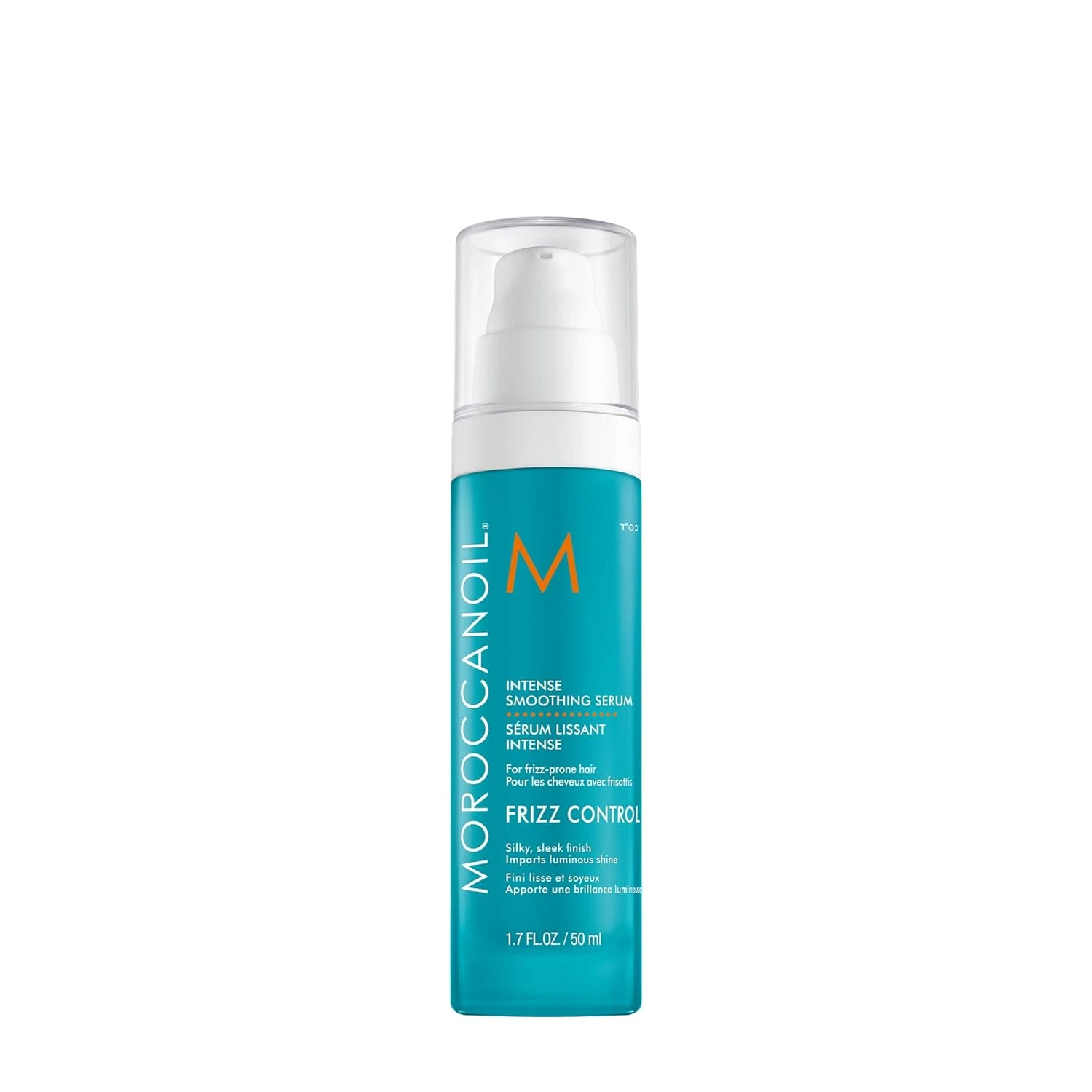 Smoothing serum for frizz control on a short layered bob