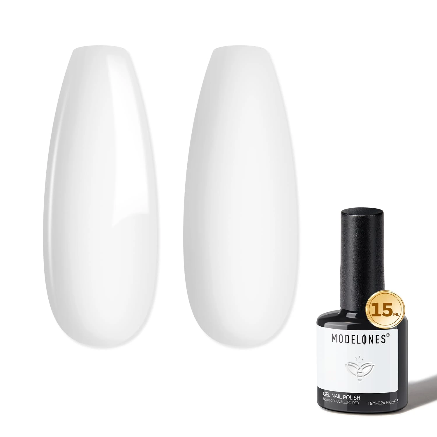Solid white gel polish for crisp white tip best nail designs