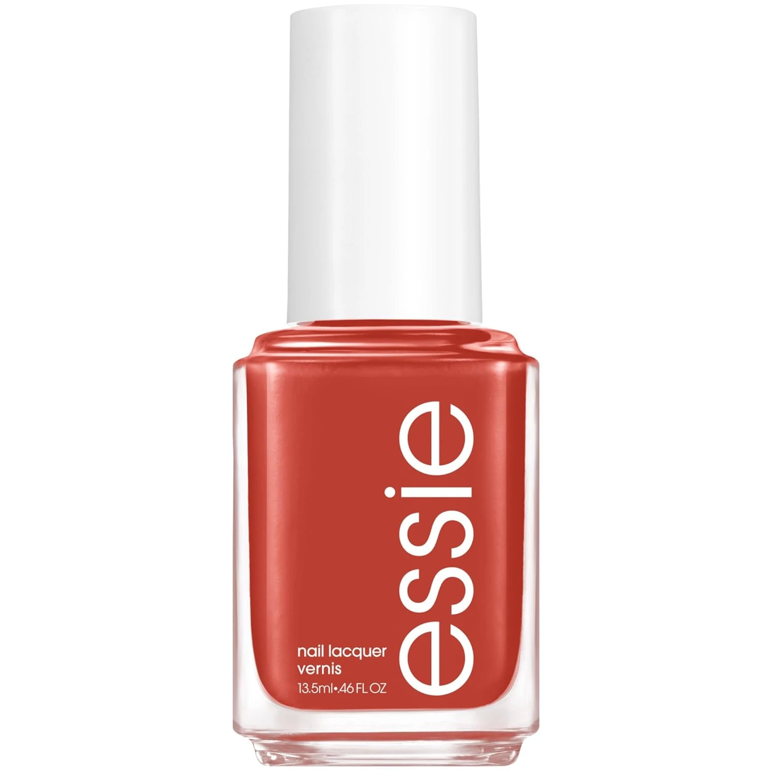 Terracotta rust nail polish base for a warm marble nail design