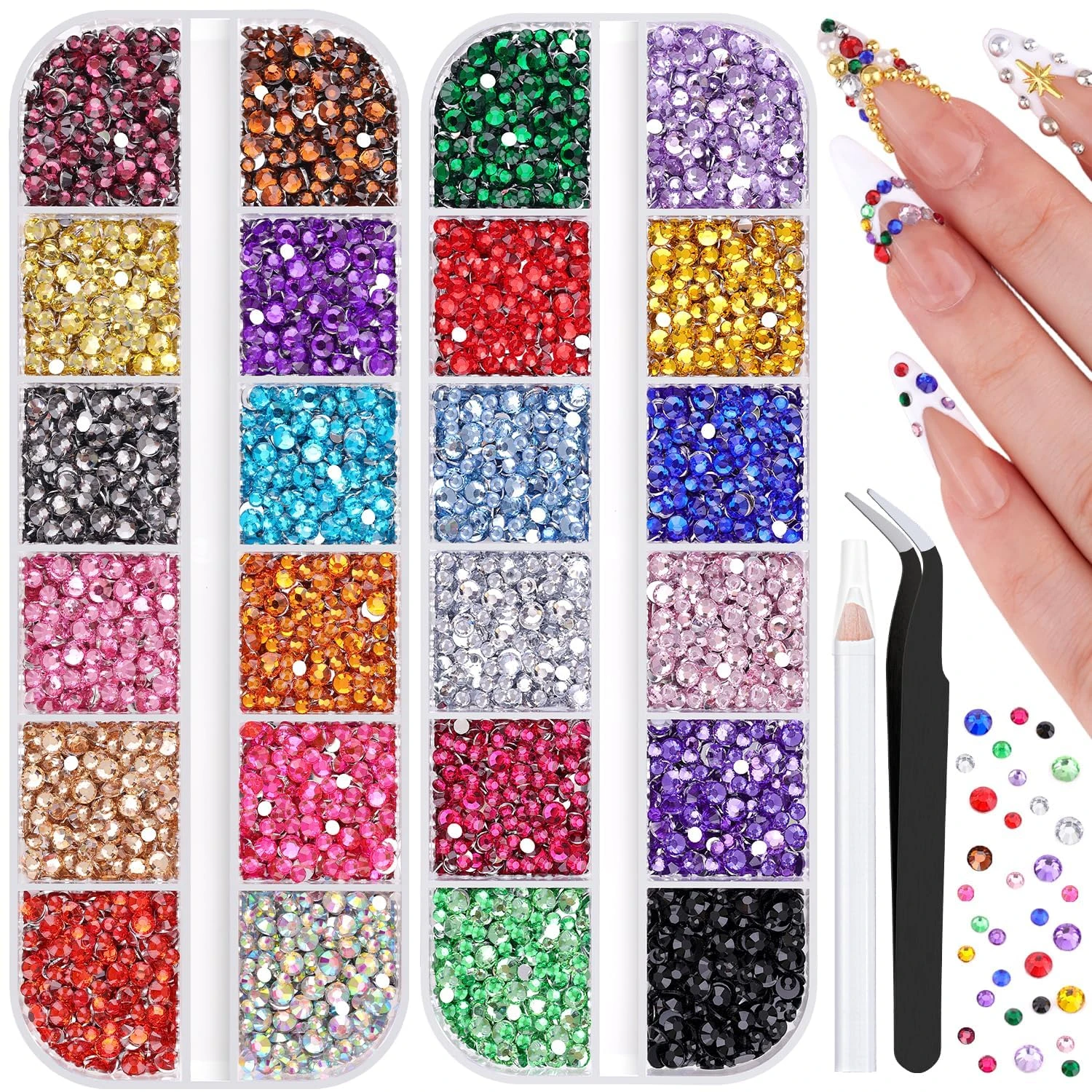 Assorted tiny crystals for constellation rhinestone nails