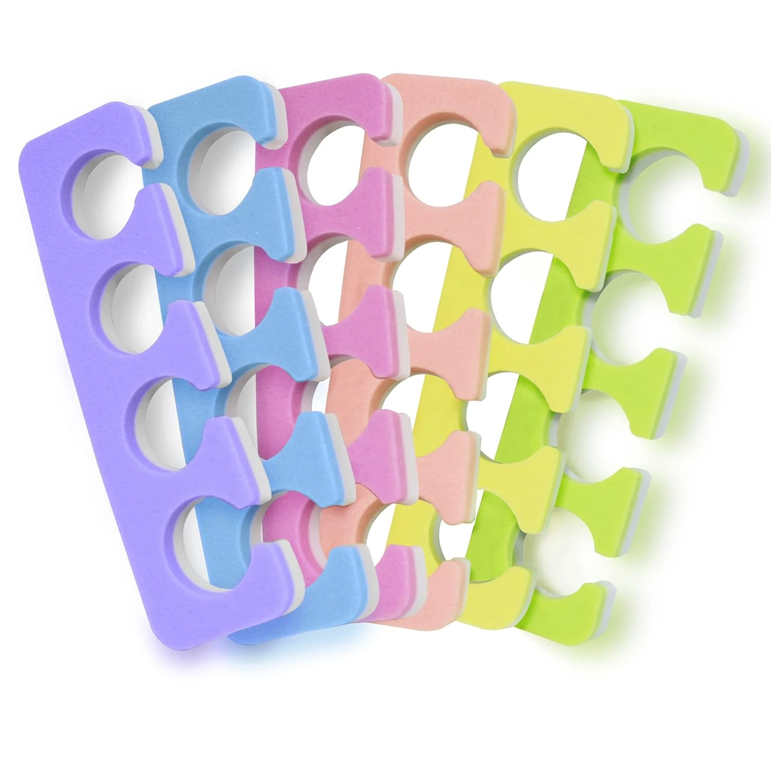 Toe separators for painting tortie pedicures