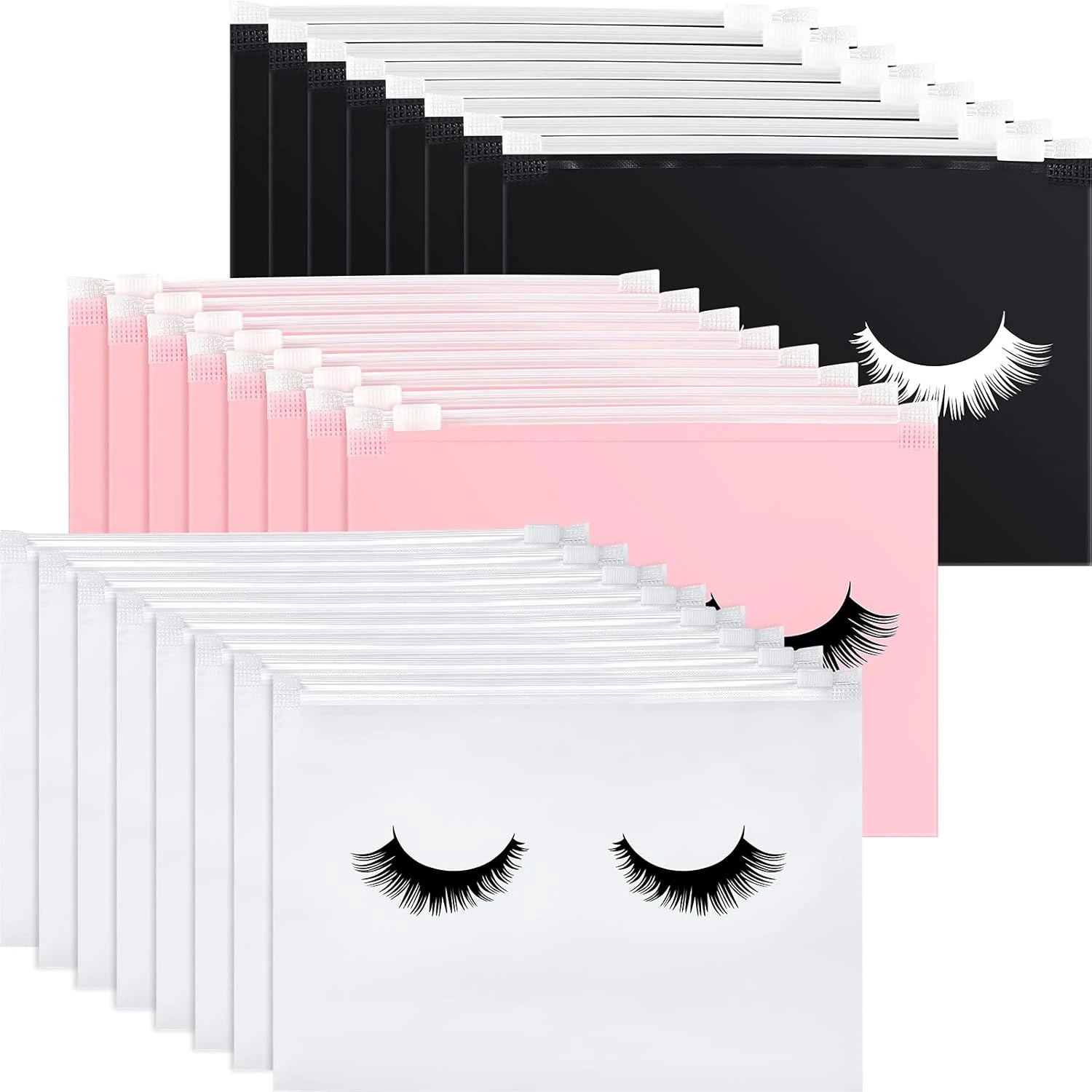 Travel pouch with lash care tools for anime eyelash extensions