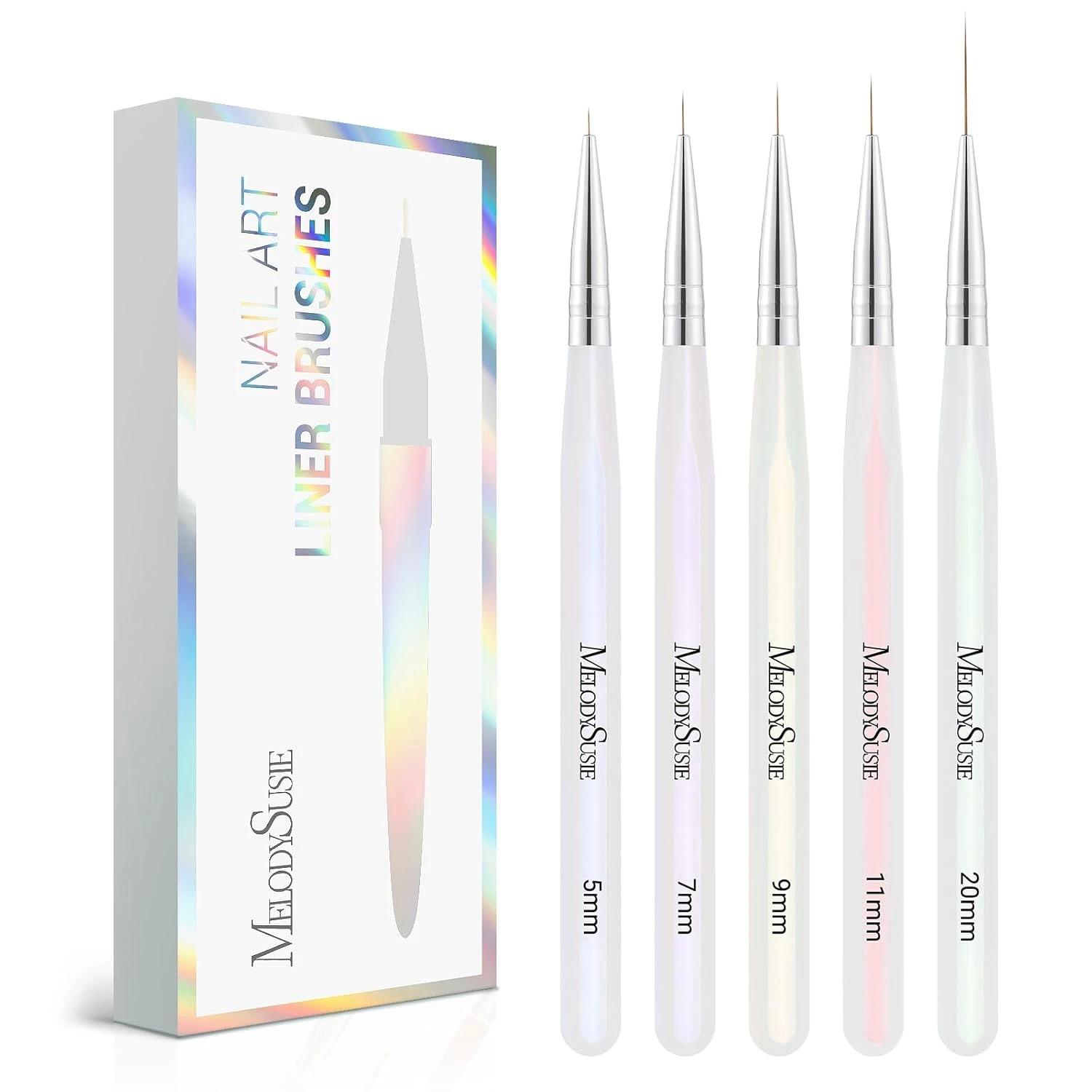 Fine art brush for shaping micro crystal bows on nails