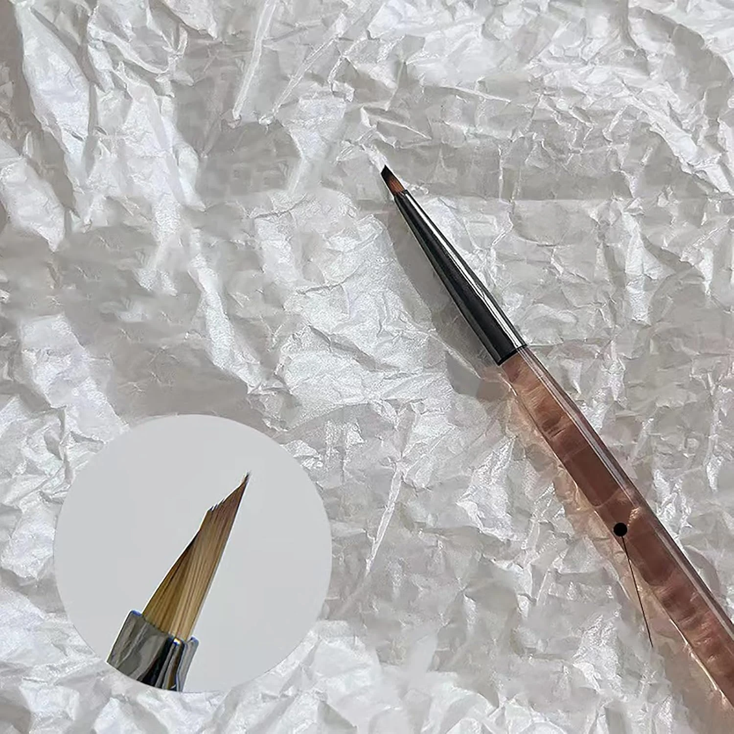 Watercolour nail art brush for blending pastel marble nail designs