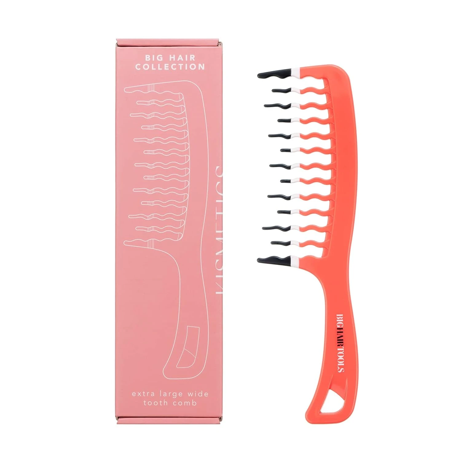 Wide-tooth comb for detangling wavy hair for a casual beach wedding look