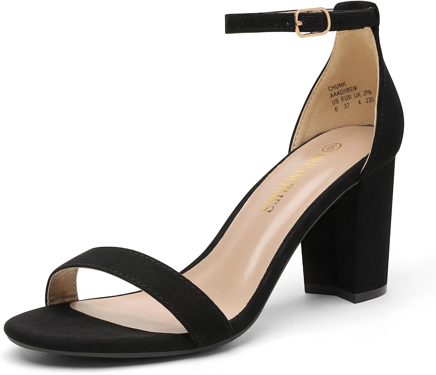 Black block heel sandals for wrap midi evening dresses