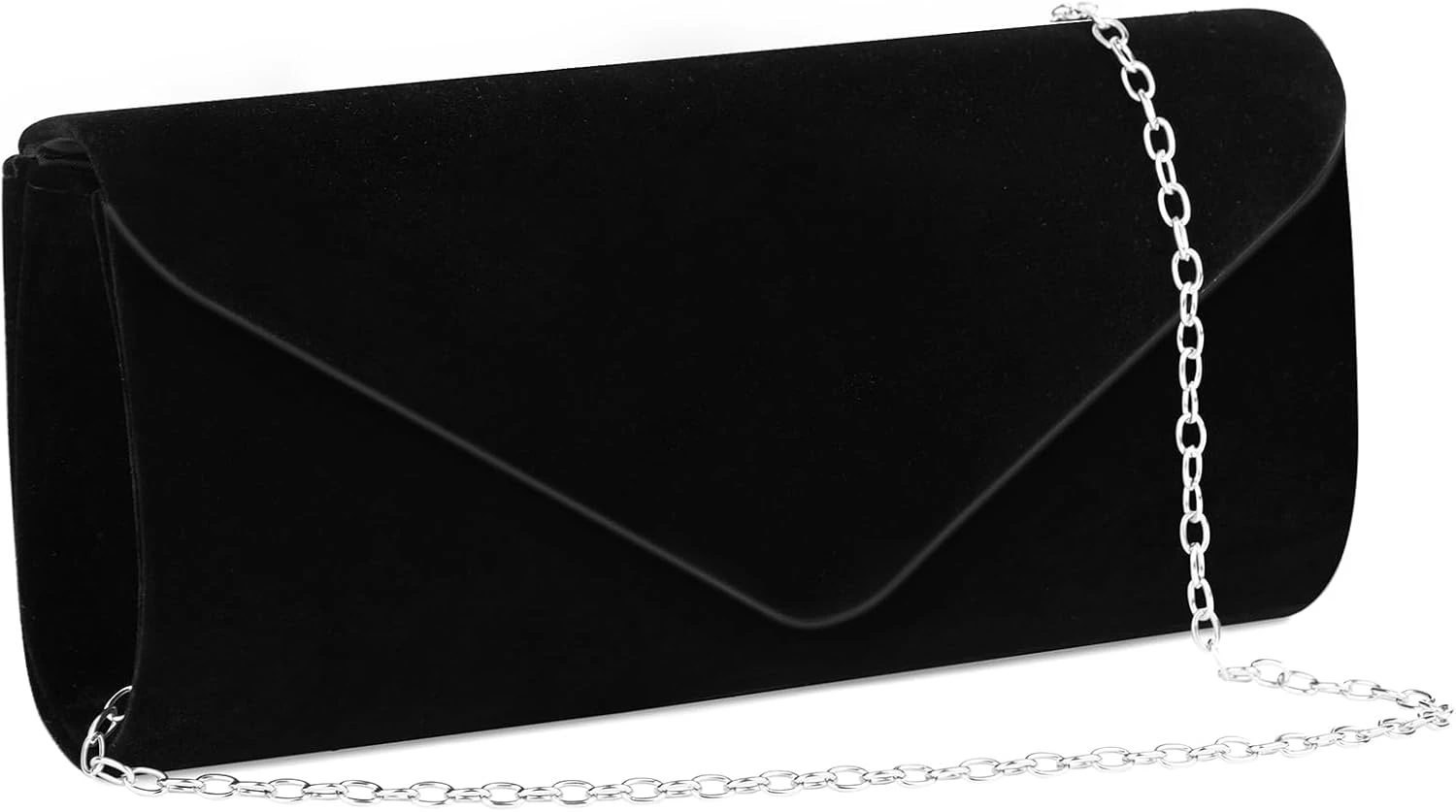 Black velvet clutch for sequin black evening dress outfits