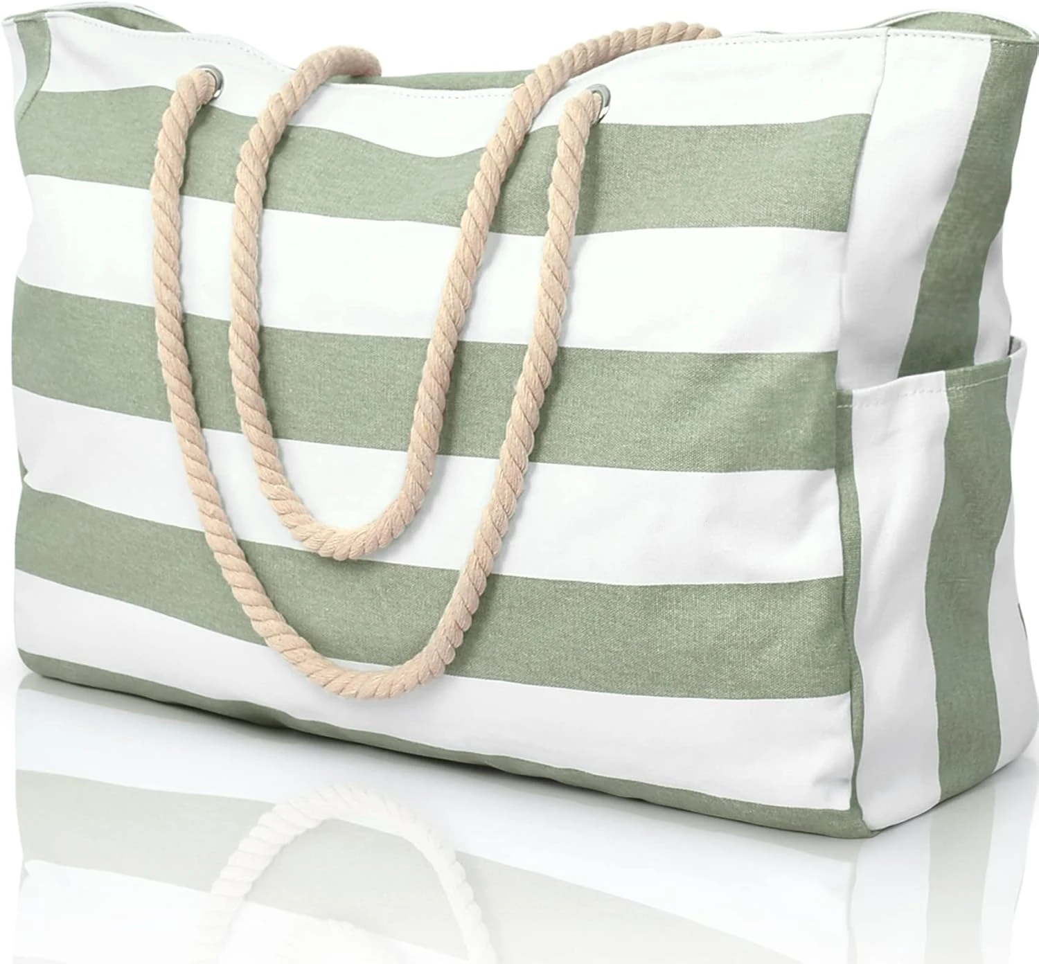 Canvas beach tote for white tunic boho dress outfits