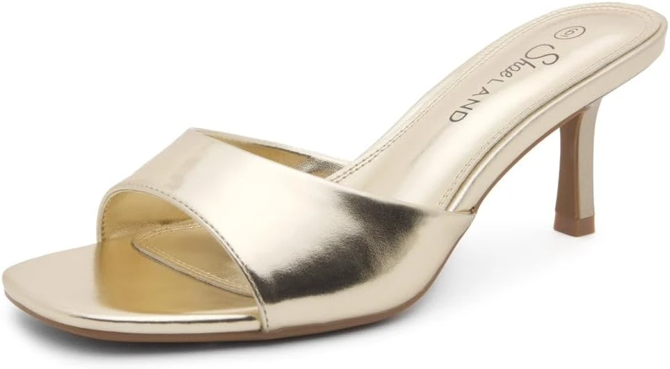 gold slide heels for a halter neck engagement party dress