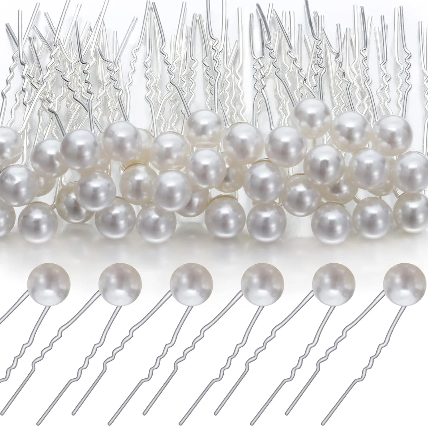 pearl hair pins for a bow back engagement party styling