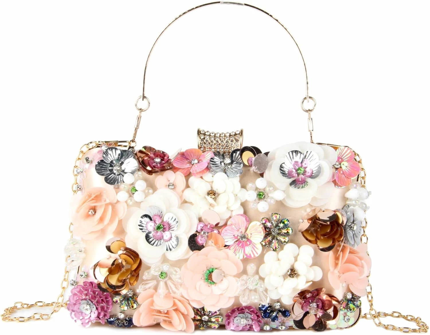 beaded chain strap evening clutch for homecoming accessories