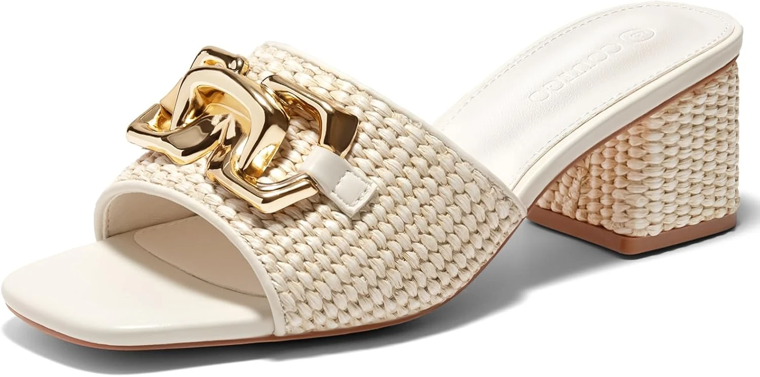 Women's block heel sandals for a Mother's Day brunch look
