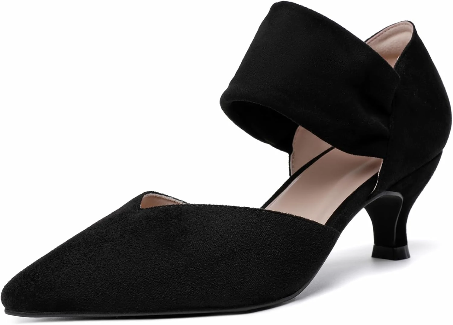 closed-toe kitten heel formal shoes for a short formal homecoming dress