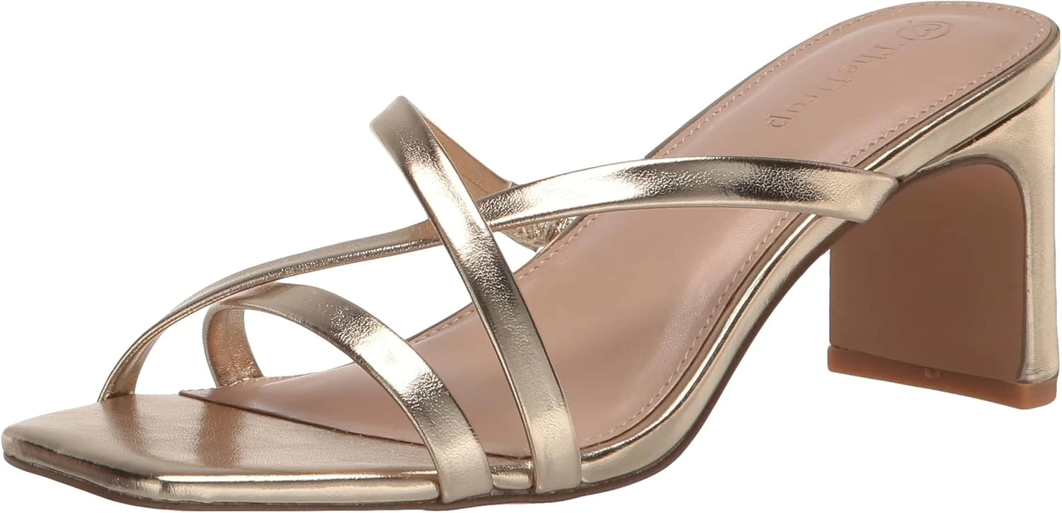 gold strappy heeled sandals for a green homecoming dress look