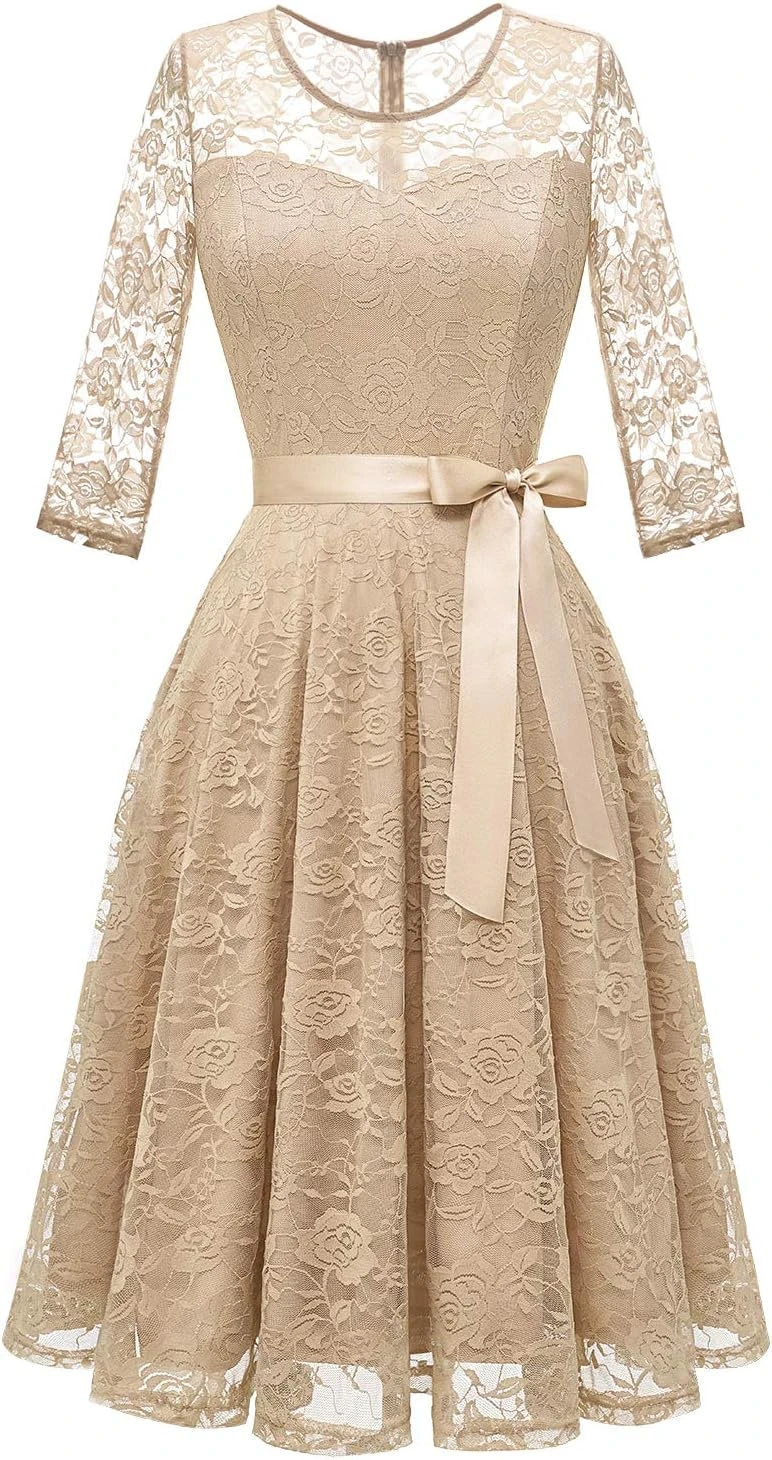 long sleeve lace illusion prom dress for a formal dance