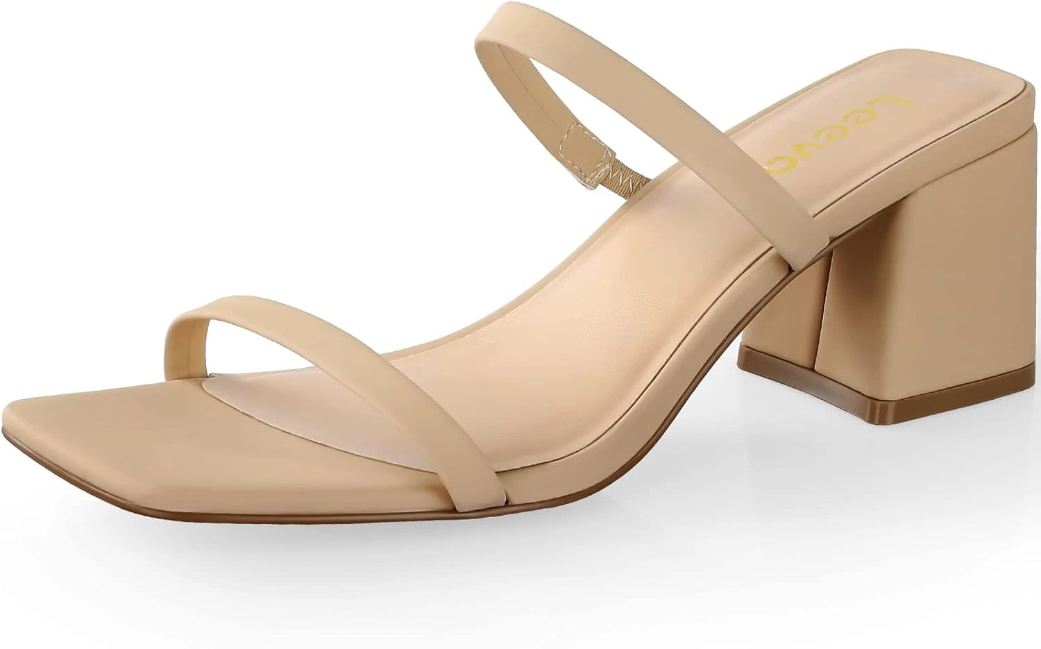 nude strappy heeled mules for a pink homecoming dress look